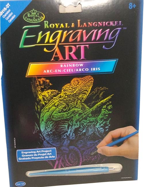 Krastekening Kameleon (in regenboogkleuren) - Krastekening Kameleon (in regenboogkleuren) - - Afbeelding 1