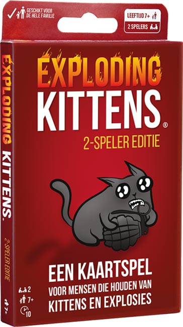 Exploding Kittens: 2-speler editie (NL) - Kaartspel Exploding Kittens: 2-speler editie (NL) - Kaartspel - Afbeelding 1