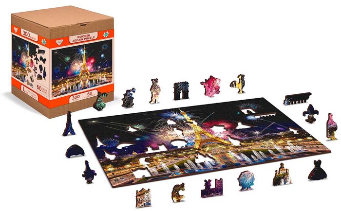 Wooden Puzzle Paris by Night (300) - Legpuzzel Wooden Puzzle Paris by Night (300) - Legpuzzel - Afbeelding 1