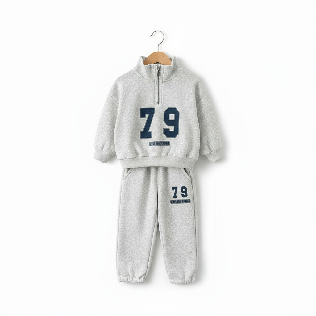 image_-_2025-10-19T091907.695 Mini Fashion™ - Modieus&Zacht– Relax Outfit voor kinderen Grijs / 120 (5 jaar) | Educatief Speelgoed - Afbeelding 1