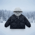CozyShield– Warm&Stoer– Gewatteerde Hoodie Jas Blauw / 130 (5-6 jaar) | Educatief Speelgoed