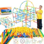 BuildPlay– Fantasie&Vaardigheid– Constructiebuisjes met Connectors 150 stuks | Educatief Speelgoed