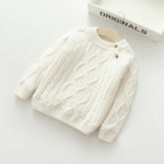 LittleLoom– Leuk&Gezellig– Gebreide Wintertrui Wit / 120 (5 jaar) | Educatief Speelgoed