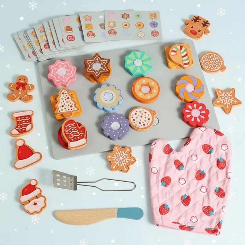 image_498_1762481838256-31707989-81670936-55748591_0 TinyKitchen– Creatief&Speels– Houten Koekjes Sorteerspel | Educatief Speelgoed - Afbeelding 1