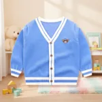 CozziWear– Warm&Trendy– Gebreid Vest met Beertjes Blauw / 110 (4 jaar) | Educatief Speelgoed