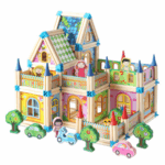 Woods– Duurzaam&Creatief– Houten Bouwset voor Kinderen 268 stuks | Educatief Speelgoed