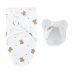 DreamNest– Rust&Comfort– Luxe Inbakerdoek met Mutsje Teddybeer | Educatief Speelgoed