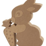 Konijn van papier-mâché 18 cm -
