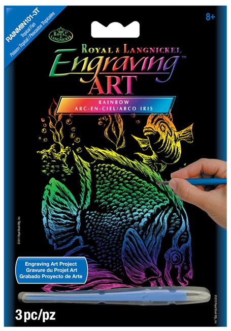 Krastekening Tropische Vissen (in regenboogkleuren) - Krastekening Tropische Vissen (in regenboogkleuren) - - Afbeelding 1