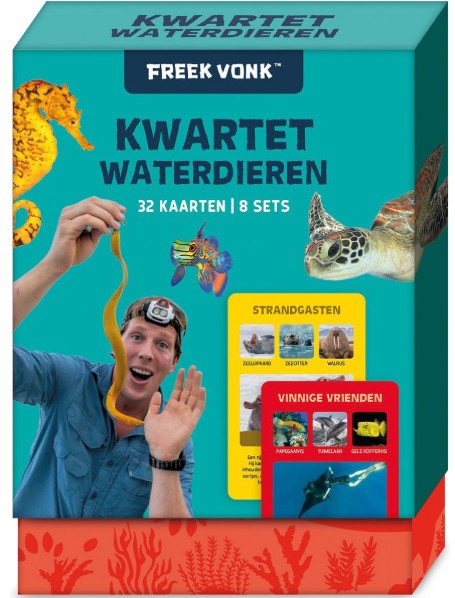 Kwartet Waterdieren Freek Vonk - Kaartspel|Educatief Kwartet Waterdieren Freek Vonk - Kaartspel|Educatief - Afbeelding 1