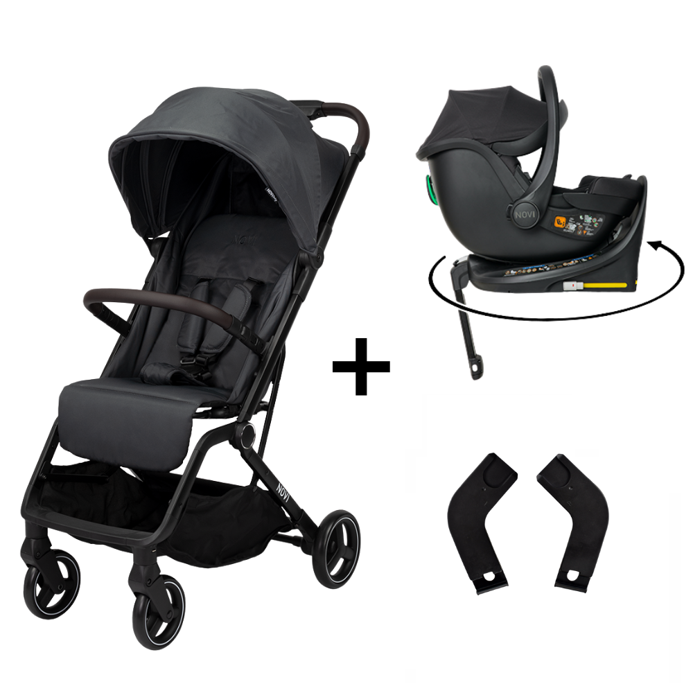 Maxi-Taxi Novi Baby® Cloud Go Dark Grey met Novi Baby® Jacky Pro I-Size&Base&Adapterset Maxi-Taxi Novi Baby® Cloud Go Dark Grey met Novi Baby® Jacky Pro I-Size&Base&Adapterset - Afbeelding 1