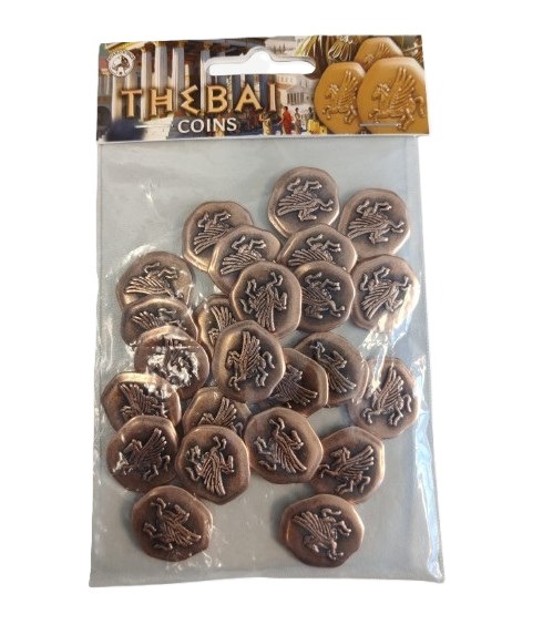 Thebai: metal coins - Board & Dice Thebai: metal coins - Board & Dice - Afbeelding 1