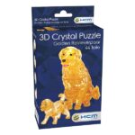 Crystal 3D Puzzle - Golden Retriever met pup (44) -   3d Puzzel
