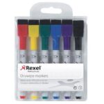 Set met 6 uitwisbare stiften (whiteboardstiften) -