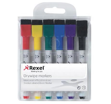 Set met 6 uitwisbare stiften (whiteboardstiften) - Set met 6 uitwisbare stiften (whiteboardstiften) - - Afbeelding 1