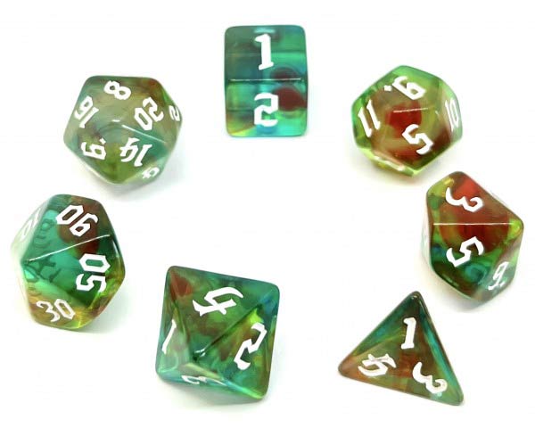Role Playing Dice Galaxy: Wind Elves (7 dobbelstenen) - Role Playing Dice Galaxy: Wind Elves (7 dobbelstenen) - - Afbeelding 1