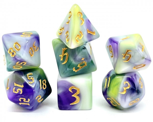 Role Playing Dice Siberian Iris (7 dobbelstenen) - Role Playing Dice Siberian Iris (7 dobbelstenen) - - Afbeelding 1