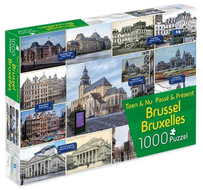 Toen en Nu Brussel (1000) - Tucker's Fun Factory Legpuzzel Toen en Nu Brussel (1000) - Tucker's Fun Factory Legpuzzel - Afbeelding 1