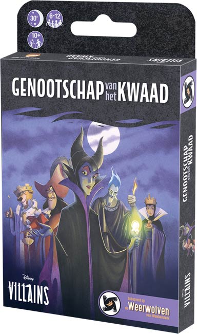 Genootschap van het Kwaad (+/- Weerwolven in thema Disney Villains) - Kaartspel|Partyspel Genootschap van het Kwaad (+/- Weerwolven in thema Disney Villains) - Kaartspel|Partyspel - Afbeelding 1