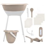 Bad&Verzorgingsset Luma Taupe/White met Hydrofiele Starterset Ecru