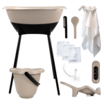 Bad&Verzorgingsset Luma Hydrofiel Taupe/Black