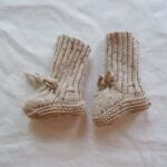 Mini Fashion™ - Warm&Stijlvol - Gebreide Babyslofjes Grijs - Zwart / S (0-6 maanden) | Educatief Speelgoed