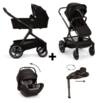 Set | Kinderwagen Demi Next Caviar Incl. Autostoel Nuna Arra Flex V2 Caviar + Base Curv 360 + GRATIS Winterset