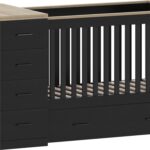 Combi- Ledikant Born Lucky Memphis Zwart/Oak