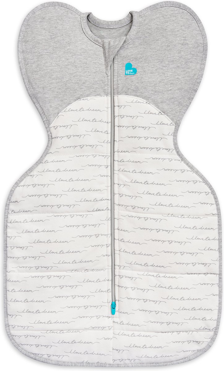 Inbakerslaapzak Love To Dream Fase 1 Swaddle Up White/Grey 2.5 TOG Inbakerslaapzak Love To Dream Fase 1 Swaddle Up White/Grey 2.5 TOG - Afbeelding 1