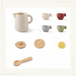 Woods– Leuk&Interactief– Houten Theeset voor Kinderen Servies Set (incl. Accessoires) | Educatief Speelgoed