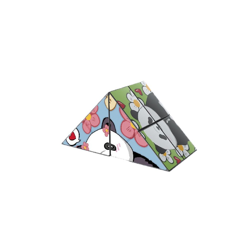 0YAbRubix-Cube-3D-Changeable-Cube-Puzzle-Intelligence-Mini-Anti-anxiety-Folding-Infinite-Magic-Cube-Fingertip-Toys Panda Puzzle™ - educatief vermaak - Puzzelkubus Driehoek | Educatief Speelgoed - Afbeelding 1