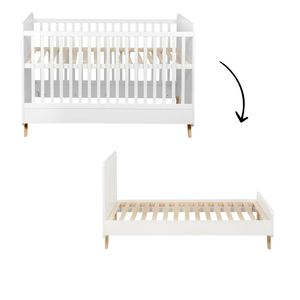 Meegroei Ledikant Quax Loft White Meegroei Ledikant Quax Loft White - Afbeelding 1