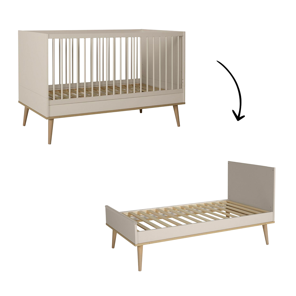 Meegroei Ledikant Quax Flow Clay&Oak Meegroei Ledikant Quax Flow Clay&Oak - Afbeelding 1