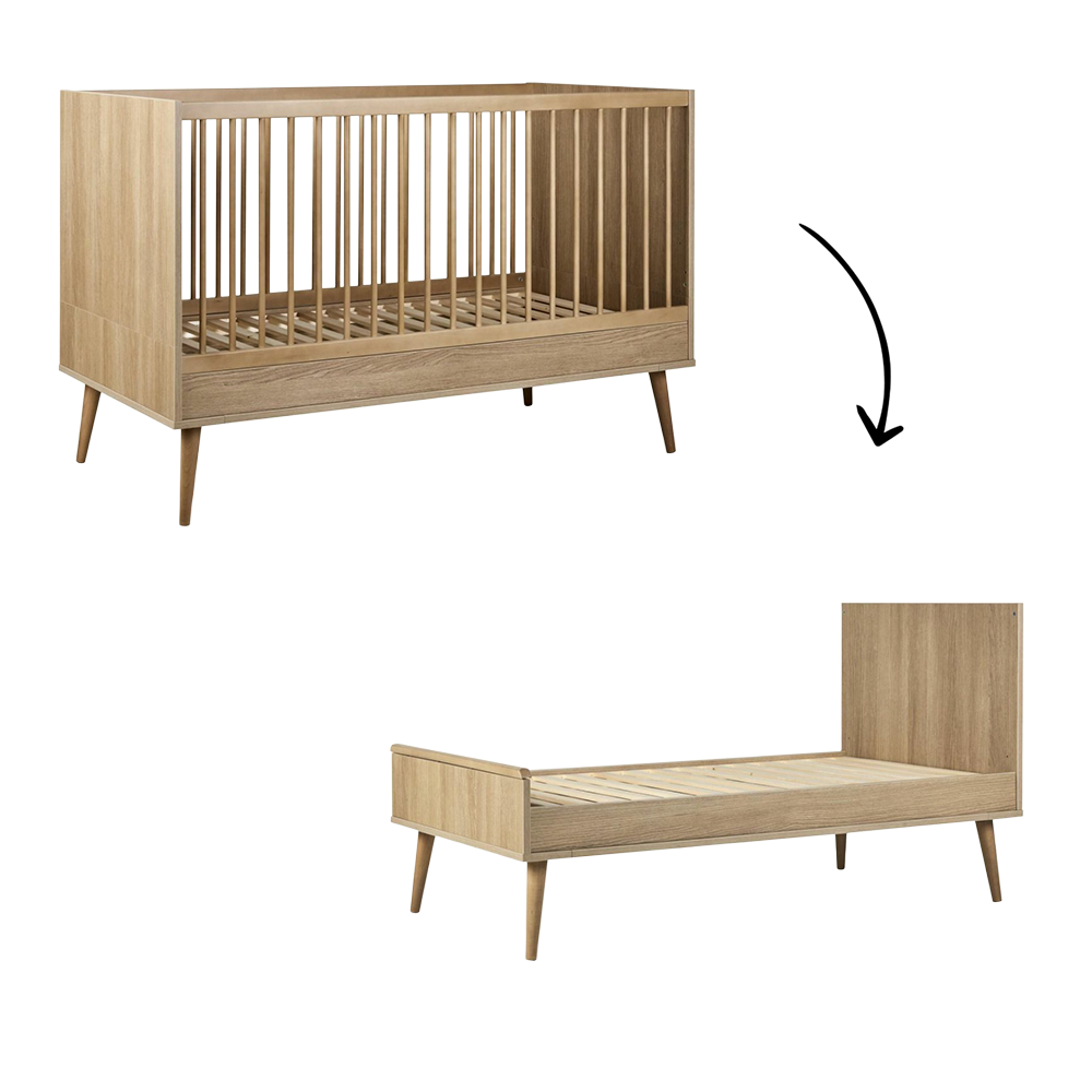 Meegroei Ledikant Quax Flow 70x140 Honey Ash Meegroei Ledikant Quax Flow 70x140 Honey Ash - Afbeelding 1