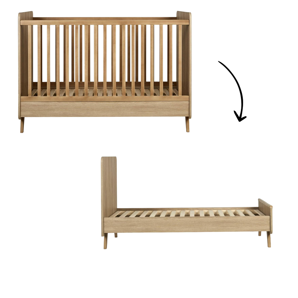 Meegroei Ledikant Quax Loft 70x140 Honey Ash Meegroei Ledikant Quax Loft 70x140 Honey Ash - Afbeelding 1