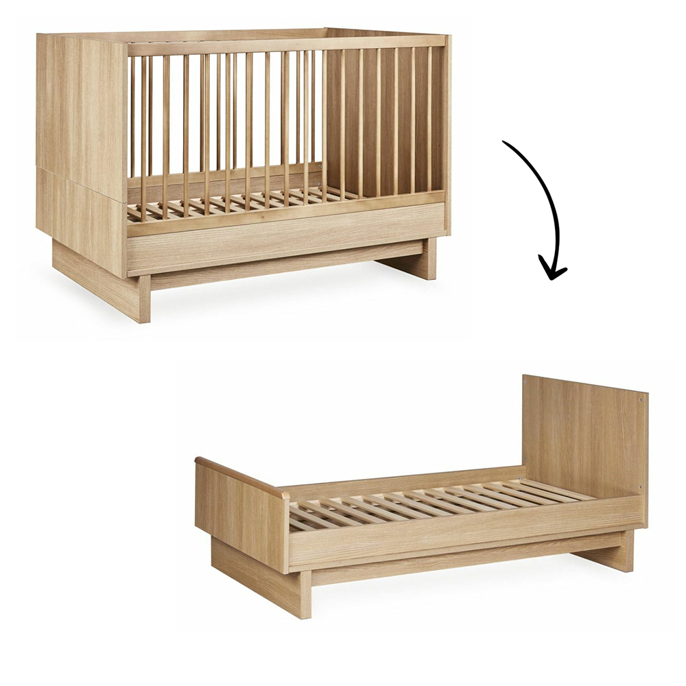 Meegroei Ledikant Quax Kyo 70x120 Honey Ash Meegroei Ledikant Quax Kyo 70x120 Honey Ash - Afbeelding 1