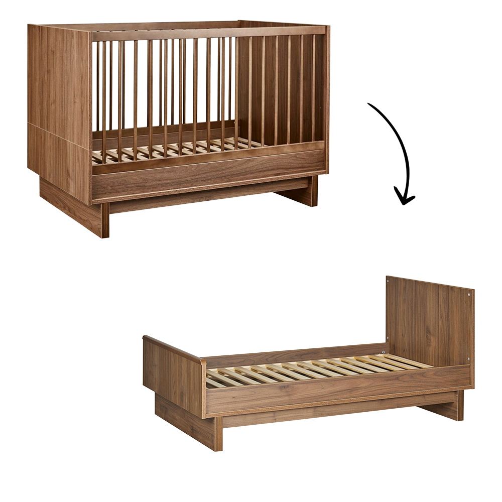 Meegroei Ledikant Quax Kyo 70x120 Walnut Meegroei Ledikant Quax Kyo 70x120 Walnut - Afbeelding 1