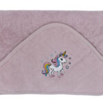 Badcape Petit Villain Unicorn Oud Roze