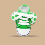 BabyStride– Ademend&Flexibel–'Eerste stapjes'Sneakers Neongroene stippen / 11 (0–6 maanden) | Educatief Speelgoed