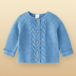 CozyCub– Comfortabel&Modieus– Gebreide Kinder Cardigan Sweater Blauw / 73 (3-6 maanden) | Educatief Speelgoed