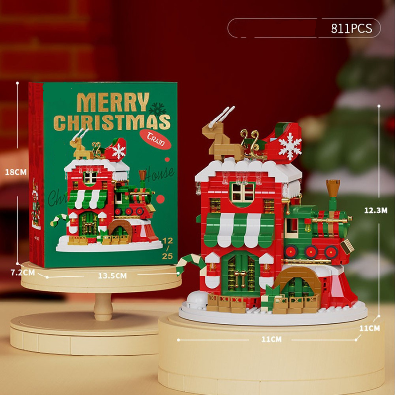 10_fb0b93ae-bc02-4776-90fa-8fd7cfc5b27b SnowieBlocks– schattig&leuk– Kerst Bouwblokjes Groot Kersthuis | Educatief Speelgoed - Afbeelding 1