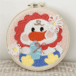 SoftLoop– Zacht&Creatief– DIY Punch Needle Thuisdecor Set Baby Eend | Educatief Speelgoed