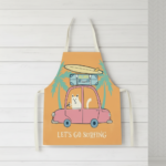 MiniChef™ – Speels&Vlekwerend– Kinder Schort M (5-8 jaar) / Surfen op de auto | Educatief Speelgoed