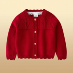 CozyCub– Comfortabel&Modieus– Gebreide Kinder Cardigan Sweater Bordeauxrood / 100 (18-24 maanden) | Educatief Speelgoed