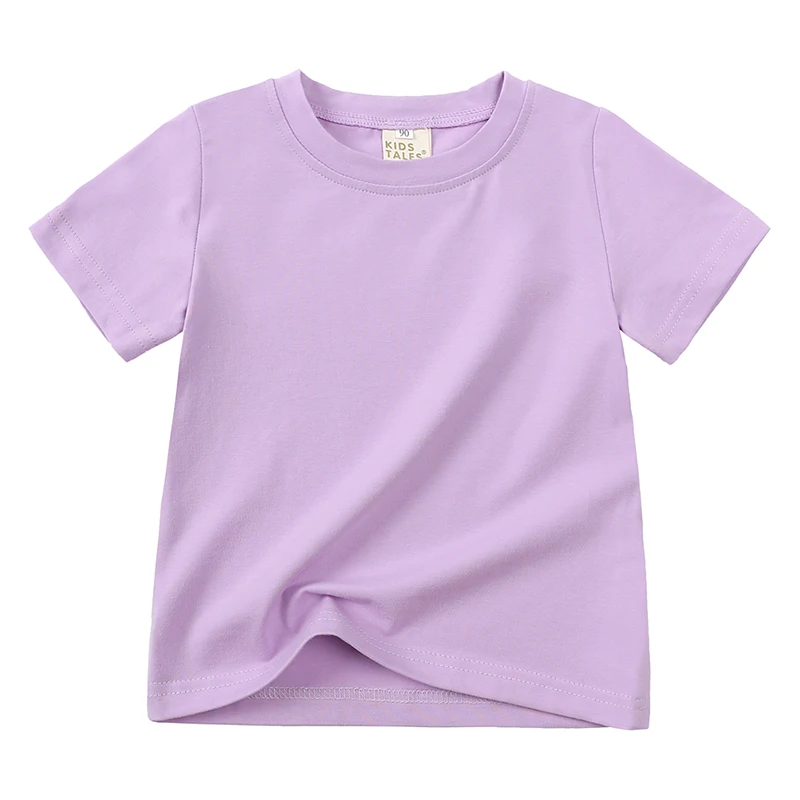 12_fe1f7d03-1ec9-4e43-8386-40d1332df086 ComfyWear– Praktisch&Casual– Korte Mouwen T-Shirt Lavendel / Lichtpaars / 150 (8–9 jaar) | Educatief Speelgoed - Afbeelding 1