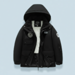 GlacierFit– Ademend&Beschermend Waterdicht– Ski-pak met Fleecevoering Zwarte Jas / 160 (15–16 jaar) | Educatief Speelgoed