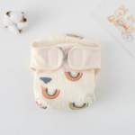 ComfyCotton– Waterdicht&Veilig– Biokatoenen Oefenbroekjes Regenboogwolken / S (0-5kg) - 0-3 maanden | Educatief Speelgoed
