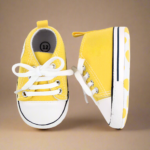 BabyStride– Ademend&Flexibel–'Eerste stapjes'Sneakers Gele stippen / 11 (0–6 maanden) | Educatief Speelgoed