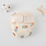 ComfyCotton– Waterdicht&Veilig– Biokatoenen Oefenbroekjes Blauwe Beer / S (0-5kg) - 0-3 maanden | Educatief Speelgoed