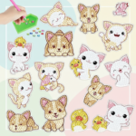 GemArt– Schattig&Glanzend– Diamant Painting Stickers Kat Hond | Educatief Speelgoed